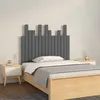 Image de vidaXL TÃªte de lit avec oreilles Taupe 163x16x118/128 cm Tissu