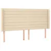 Image de vidaXL TÃªte de lit avec oreilles CrÃ¨me 163x16x118/128 cm Tissu