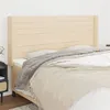 Image de vidaXL Tête de lit avec oreilles Crème 183x16x118/128 cm Tissu