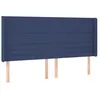 Image de vidaXL TÃªte de lit avec oreilles Bleu 203x16x118/128 cm Tissu