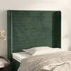 Image de vidaXL Tête de lit avec oreilles Vert foncé 83x16x118/128 cm Velours