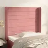 Image de vidaXL Tête de lit avec oreilles Rose 83x16x118/128 cm Velours