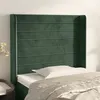 Image de vidaXL Tête de lit avec oreilles Vert foncé 103x16x118/128 cm Velours