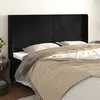 Image de vidaXL Tête de lit avec oreilles Noir 183x16x118/128 cm Velours