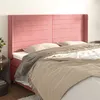 Image de vidaXL Tête de lit avec oreilles Rose 183x16x118/128 cm Velours