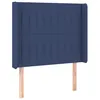 Image de vidaXL TÃªte de lit avec oreilles Bleu 83x16x118/128 cm Tissu