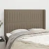 Image de vidaXL Tête de lit avec oreilles Taupe 147x16x118/128 cm Tissu3119820