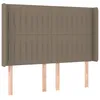 Image de vidaXL TÃªte de lit avec oreilles Taupe 147x16x118/128 cm Tissu