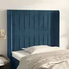 Image de vidaXL Tête de lit avec oreilles Bleu foncé 103x16x118/128 cm Velours