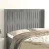 Image de vidaXL Tête de lit avec oreilles Gris clair 147x16x118/128 cm Velours