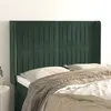 Image de vidaXL Tête de lit avec oreilles Vert foncé 147x16x118/128 cm Velours