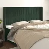 Image de Vidaxl TÃªte De Lit Avec Oreilles Vert FoncÃ© 163x16x118/128 Cm Velours