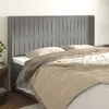 Image de vidaXL Tête de lit avec oreilles Gris clair 183x16x118/128 cm Velours