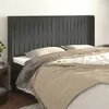 Image de vidaXL Tête de lit avec oreilles Gris foncé 183x16x118/128 cm Velours