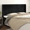 Image de vidaXL TÃªte de lit avec oreilles Noir 183x16x118/128 cm Velours