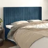 Image de vidaXL Tête de lit avec oreilles Bleu foncé 203x16x118/128 cm Velours3119888