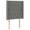 Image de vidaXL TÃªte de lit avec oreilles Gris foncÃ© 83x16x118/128 cm Tissu