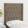 Image de vidaXL Tête de lit avec oreilles Taupe 83x16x118/128 cm Tissu
