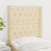 Image de vidaXL Tête de lit avec oreilles Crème 83x16x118/128 cm Tissu3119895