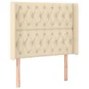 Image de vidaXL TÃªte de lit avec oreilles CrÃ¨me 93x16x118/128 cm Tissu