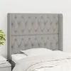 Image de vidaXL Tête de lit avec oreilles Gris clair 103x16x118/128 cm Tissu3119906
