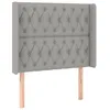 Image de vidaXL TÃªte de lit avec oreilles Gris clair 103x16x118/128 cm Tissu
