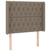 Image de vidaXL TÃªte de lit avec oreilles Taupe 103x16x118/128 cm Tissu