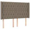 Image de vidaXL TÃªte de lit avec oreilles Taupe 163x16x118/128 cm Tissu