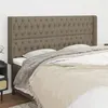 Image de vidaXL Tête de lit avec oreilles Taupe 183x16x118/128 cm Tissu