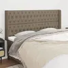 Image de vidaXL Tête de lit avec oreilles Taupe 203x16x118/128 cm Tissu