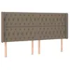 Image de vidaXL TÃªte de lit avec oreilles Taupe 203x16x118/128 cm Tissu