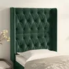 Image de vidaXL Tête de lit avec oreilles Vert foncé 83x16x118/128 cm Velours