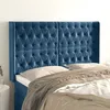 Image de Vidaxl TÃªte De Lit Avec Oreilles Bleu FoncÃ© 147x16x118/128 Cm Velours
