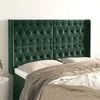 Image de Vidaxl TÃªte De Lit Avec Oreilles Vert FoncÃ© 163x16x118/128 Cm Velours