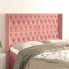 Image de vidaXL TÃªte de lit avec oreilles Rose 163x16x118/128 cm Velours