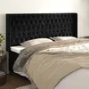 Image de vidaXL TÃªte de lit avec oreilles Noir 183x16x118/128 cm Velours