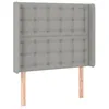 Image de vidaXL TÃªte de lit avec oreilles Gris clair 83x16x118/128 cm Tissu