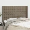 Image de vidaXL Tête de lit avec oreilles Taupe 147x16x118/128 cm Tissu3120016