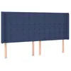 Image de vidaXL TÃªte de lit avec oreilles Bleu 163x16x118/128 cm Tissu