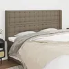 Image de vidaXL Tête de lit avec oreilles Taupe 183x16x118/128 cm Tissu