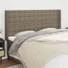 Image de vidaXL TÃªte de lit avec oreilles Taupe 183x16x118/128 cm Tissu