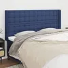 Image de vidaXL TÃªte de lit avec oreilles Bleu 183x16x118/128 cm Tissu