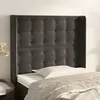Image de vidaXL Tête de lit avec oreilles Gris foncé 83x16x118/128 cm Velours