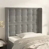 Image de vidaXL Tête de lit avec oreilles Gris clair 103x16x118/128 cm Velours3120056