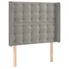 Image de vidaXL TÃªte de lit avec oreilles Gris clair 103x16x118/128 cm Velours