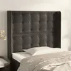 Image de vidaXL Tête de lit avec oreilles Gris foncé 103x16x118/128 cm Velours