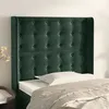 Image de vidaXL Tête de lit avec oreilles Vert foncé 103x16x118/128 cm Velours