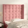 Image de vidaXL Tête de lit avec oreilles Rose 103x16x118/128 cm Velours