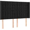 Image de vidaXL TÃªte de lit avec oreilles Noir 147x16x118/128 cm Velours
