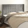 Image de vidaXL Tête de lit avec oreilles Gris clair 163x16x118/128 cm Velours